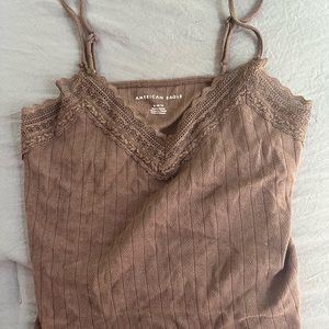 American eagle lace brown tank top
